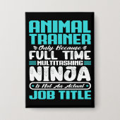 Animal Trainer Functie Beroep Grappige Training Button (Voorkant)