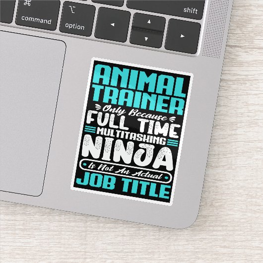 Animal Trainer Functie Beroep Grappige Training Sticker (Detail)