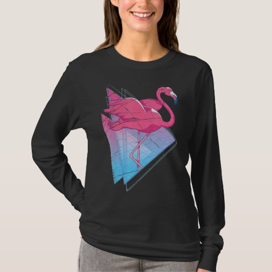 Animal Tropical Bird 80s Vaporwave Aesthetic F T-shirt (Voorkant)