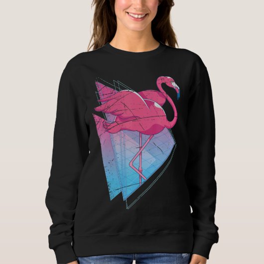 Animal Tropical Bird 80s Vaporwave Aesthetic F Trui (Voorkant)