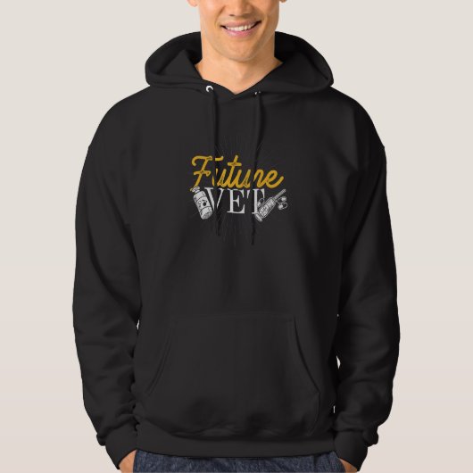 Animal Vet Tech Veterinary Assistant Future Vet Hoodie (Voorkant)
