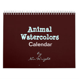 Animal Watercolor Calendar Kalender