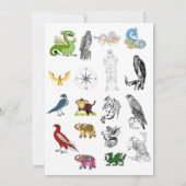 Animal Wedding Invitation Safari Jungle Wildlife Kaart (Achterkant)