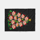 Animal Xmas Tree Santa Hat Red Panda Christmas  Fleece Deken (Voorkant (Horizontaal))