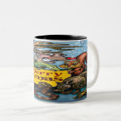 Animal Xmas Two-Tone Coffee Mok (Voorkant rechts)