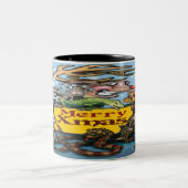 Animal Xmas Two-Tone Coffee Mok (Center)