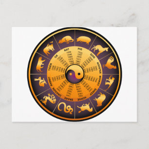 Animal Yin Yang Briefkaart