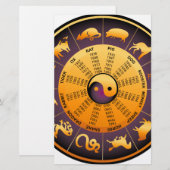 Animal Yin Yang Briefpapier (Voorkant / Achterkant)