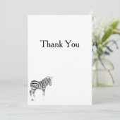 Animal Zebra print Dank je Bedankkaart (Staand voorkant)