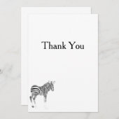 Animal Zebra print Dank je Bedankkaart (Voorkant / Achterkant)