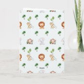 Animal Zoo Verjaardag 4e Uitnodigingen Gevouwen Ka (Achterkant)