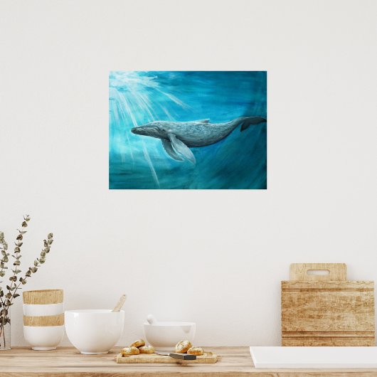 AnimalABC "Blauwal" Poster (Keuken)