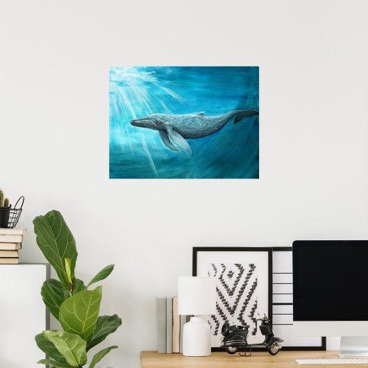 AnimalABC "Blauwal" Poster (Thuiskantoor)