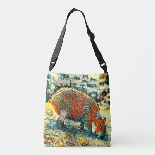 AnimalArt_Capybara_001 Crossbody Tas (Achterkant)