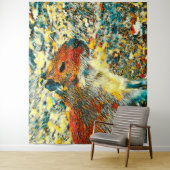 AnimalArt_Capybara_003 Wandkleed (In situ)