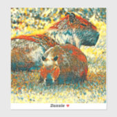AnimalArt_Capybara_004 Sticker (Vel)