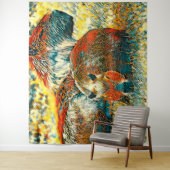 AnimalArt_Capybara_004 Wandkleed (In situ)