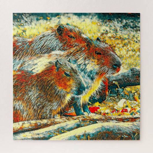 AnimalArt_Capybara_005 Legpuzzel (Verticaal)
