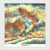 AnimalArt_Capybara_005 Sticker (Vel)