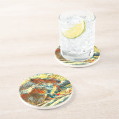 AnimalArt_Capybara_005 Zandsteen Onderzetter (Zijkant)