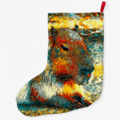AnimalArt_Capybara_006 Grote Kerstsok (Achterkant)