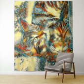 AnimalArt_Cat_015 Wandkleed (In situ)