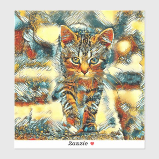 AnimalArt_Cat_031 Sticker (Vel)