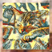 AnimalArt_Cat_033 Raamsticker (Vel 2)