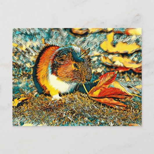 AnimalArt_Cavia_001 Briefkaart (Voorkant)