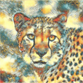 AnimalArt_Cheetah_004 Sticker (Voorkant)