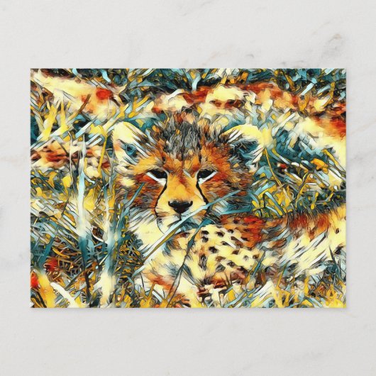 AnimalArt_Cheetah_005 Briefkaart (Voorkant)