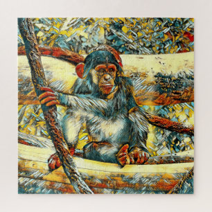 AnimalArt_Chimpanzee_011 Legpuzzel