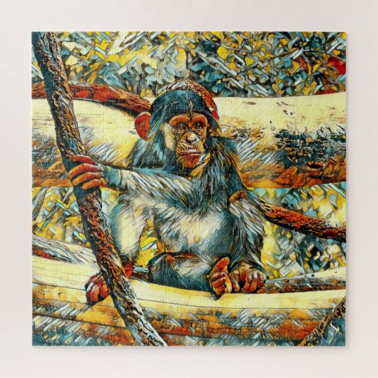 AnimalArt_Chimpanzee_011 Legpuzzel (Verticaal)