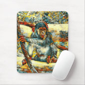 AnimalArt_Chimpanzee_011 Muismat (Met muis)