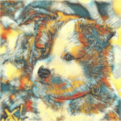 AnimalArt_Dog_002 Sticker (Voorkant)