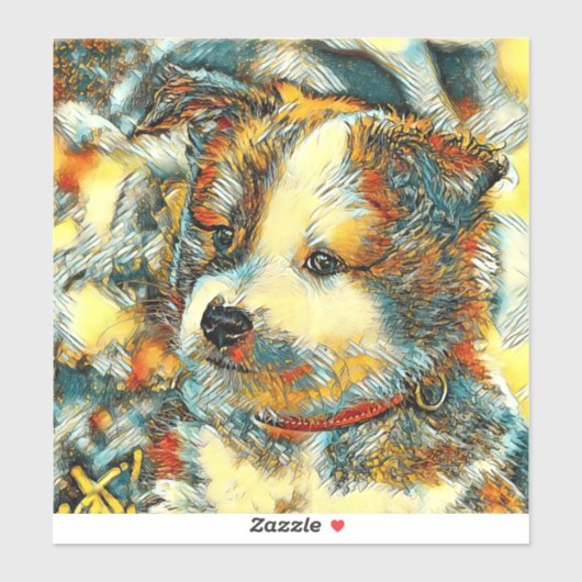 AnimalArt_Dog_002 Sticker (Vel)