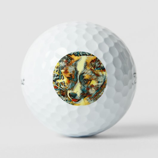 AnimalArt_Dog_012 Golfballen (Voorkant)