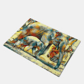 AnimalArt_Elephant_002 Deurmat (Schuin)