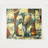 AnimalArt_Elephant_010 Wandkleed (Voorkant (horizontaal))