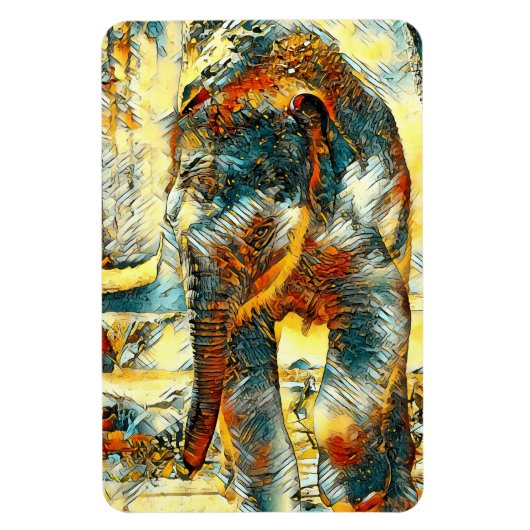 AnimalArt_Elephant_012 Magneet (Verticaal)