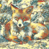 AnimalArt_Fox_003 Sticker (Voorkant)