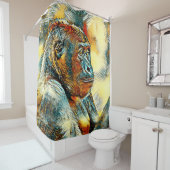 AnimalArt_Gorilla_004 Douchegordijn (In situ)