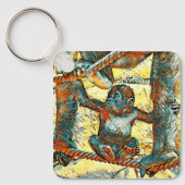 AnimalArt_Gorilla_006 Sleutelhanger (Voorkant)