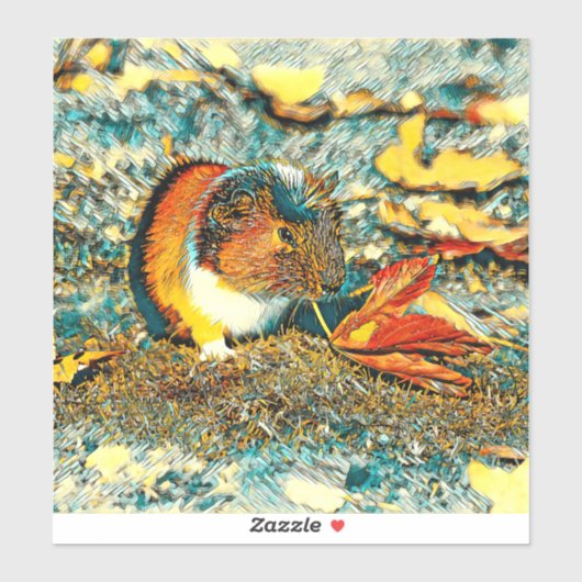 AnimalArt_GuineaPig_001 Sticker (Vel)