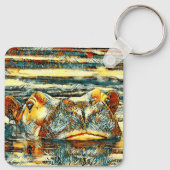 AnimalArt_Hippo_001 Sleutelhanger (Achterkant)