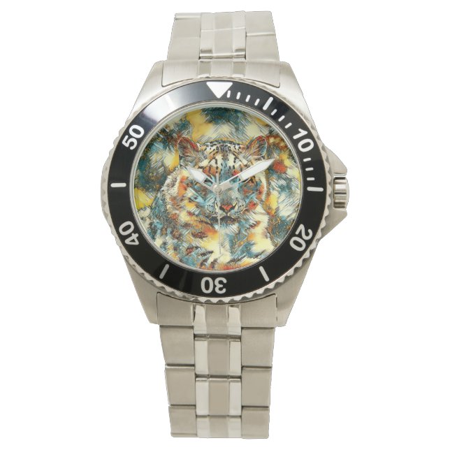 AnimalArt_Leopard_001 Horloge (Voorkant)