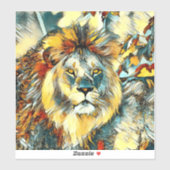 AnimalArt_Lion_001 Sticker (Vel)
