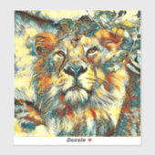 AnimalArt_Lion_002 Sticker (Vel)