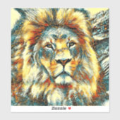 AnimalArt_Lion_005 Sticker (Vel)