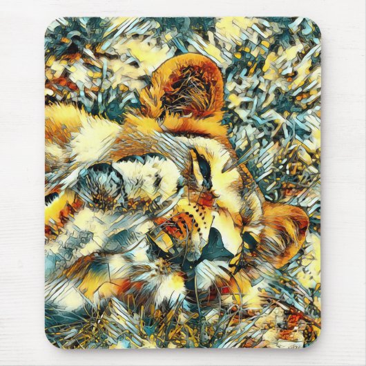 AnimalArt_Lion_008 Muismat (Voorkant)